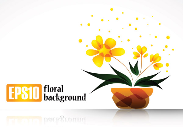 free vector Special plant flowers decorations vector